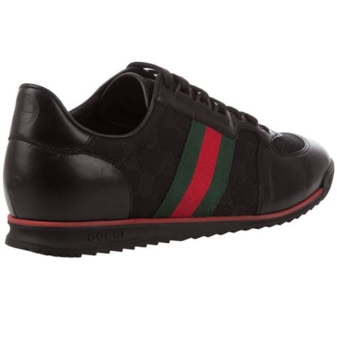 mens all black gucci trainers